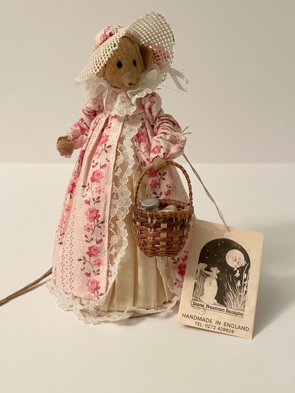 VTG Diane Freeman Designs Mouse Doll Helena Handmade in England Collectible